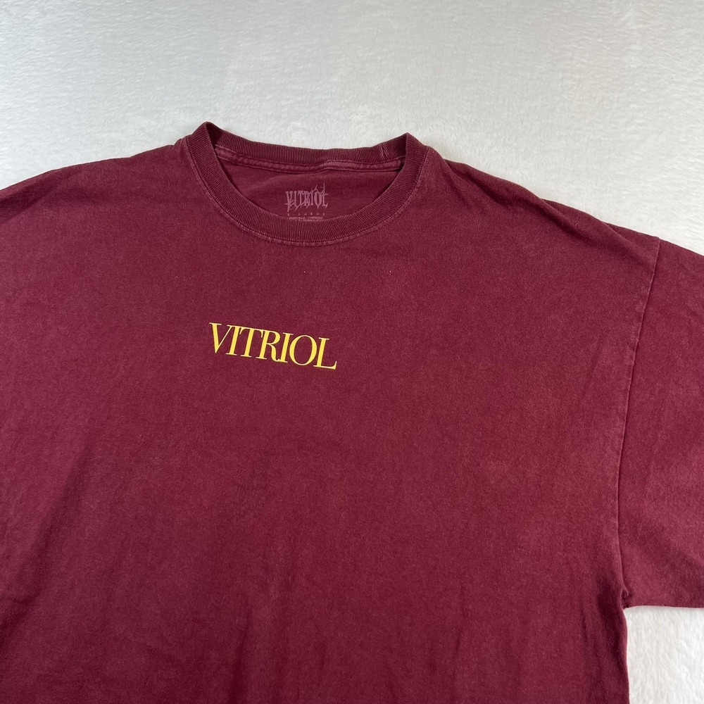 Vitriol Shirt Mens XL Red Angelic Virtues Devilish Angel Graphic Tee Streetwear